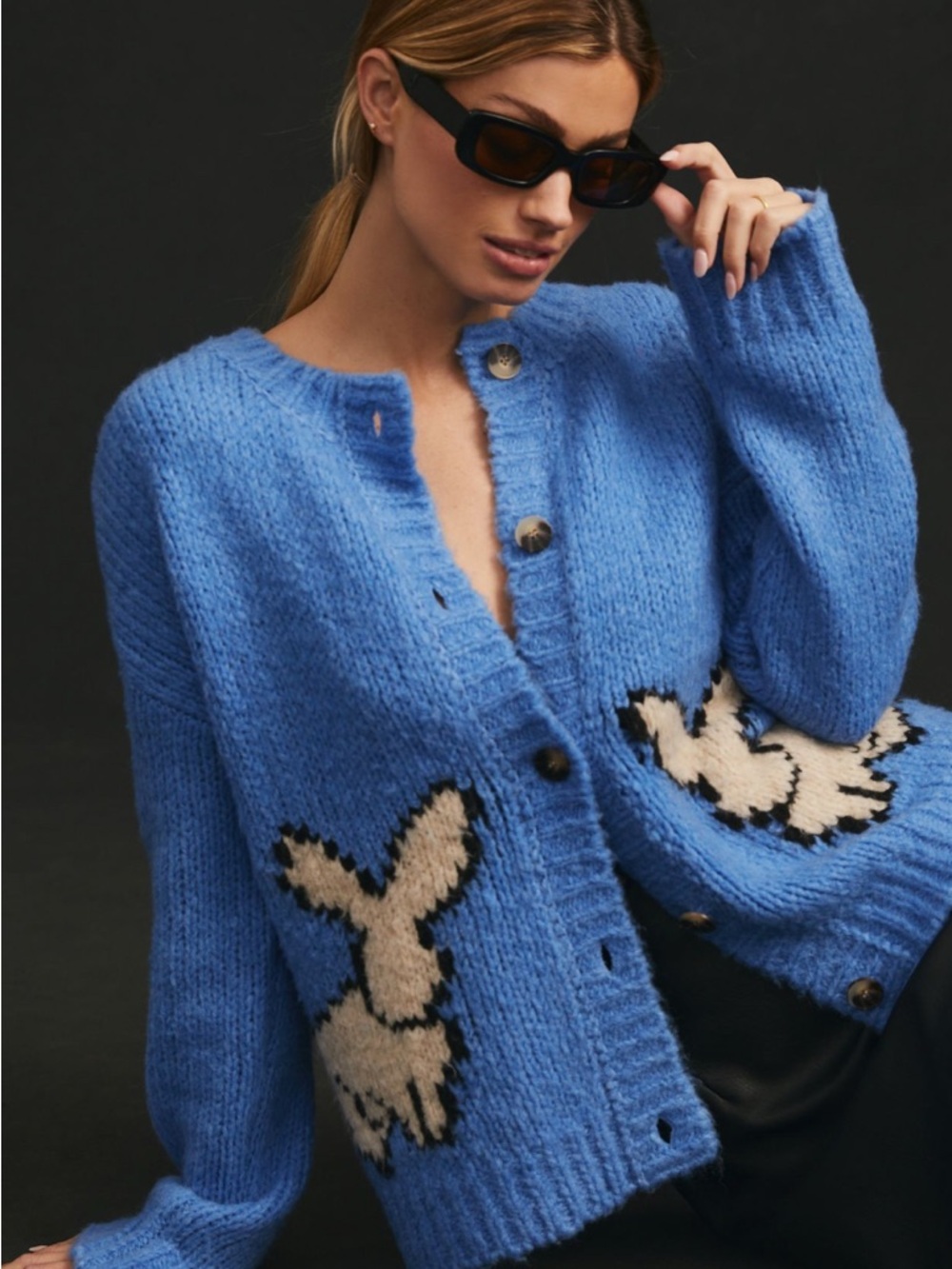 Maeve Bunny Slopes Cardigan